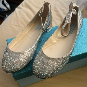 Betsey Johnson glitter flats